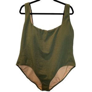 Re-imagined by J. Crew Women's One Piece Swim Suit Green Size 24